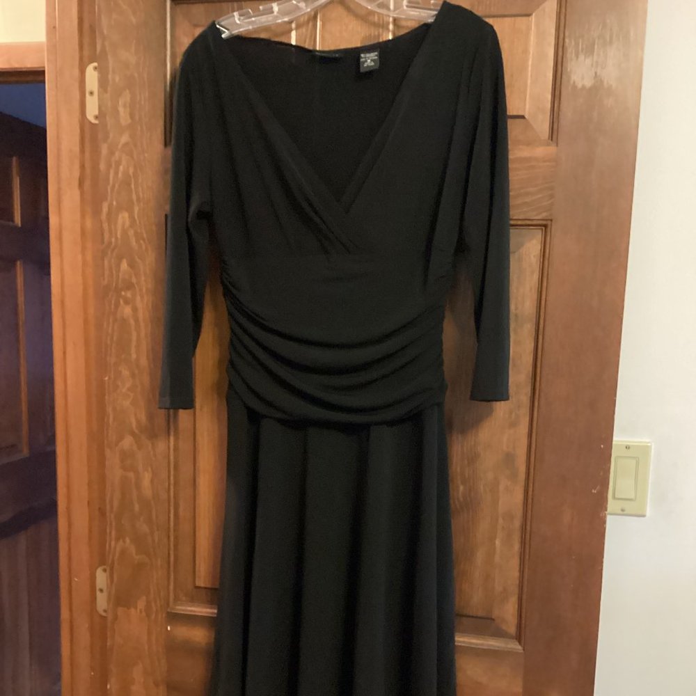 New York & Company Size M Medium 3/4 Sleeve Black Dress